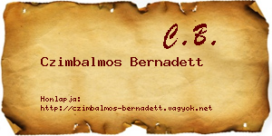 Czimbalmos Bernadett névjegykártya